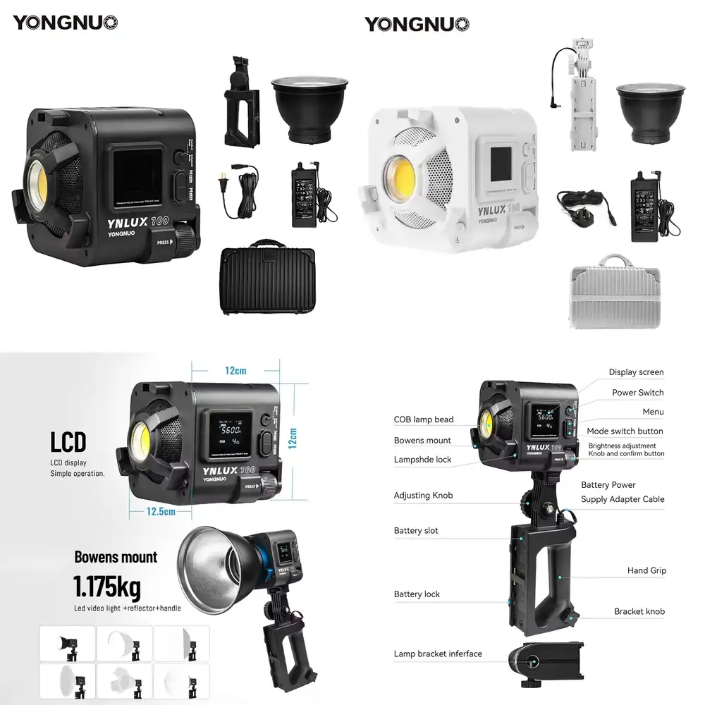 Photography Videos Free - YONGNUO YNLUX100 100W 3200K-5600K Compacte Handheld