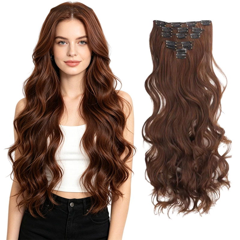 Photography Date - 20 inch lange golvende haarextensions, natuurlijke