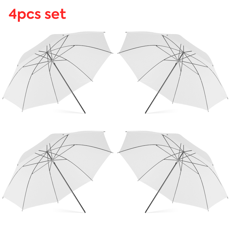 Photography Umbrella - 76 * 80cm X4 Transparante Witte
