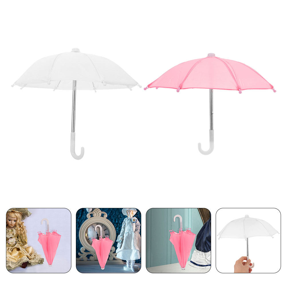Photography Umbrella - 2 stuks stijlvolle mini-paraplu's voor poppenhuisdecoratie,