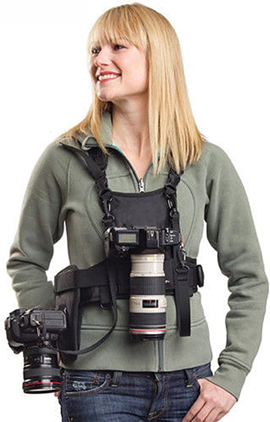 Photography Zone System - Carrying 2 Dslr Camera Dubbele Schouderriem,