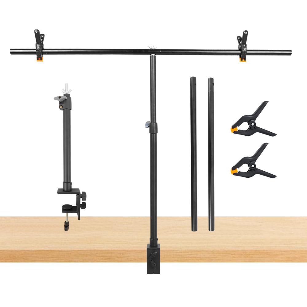 Backdrop Stand Kit - Verstelbare Kleine Bureau T-Vormige Statief Stand