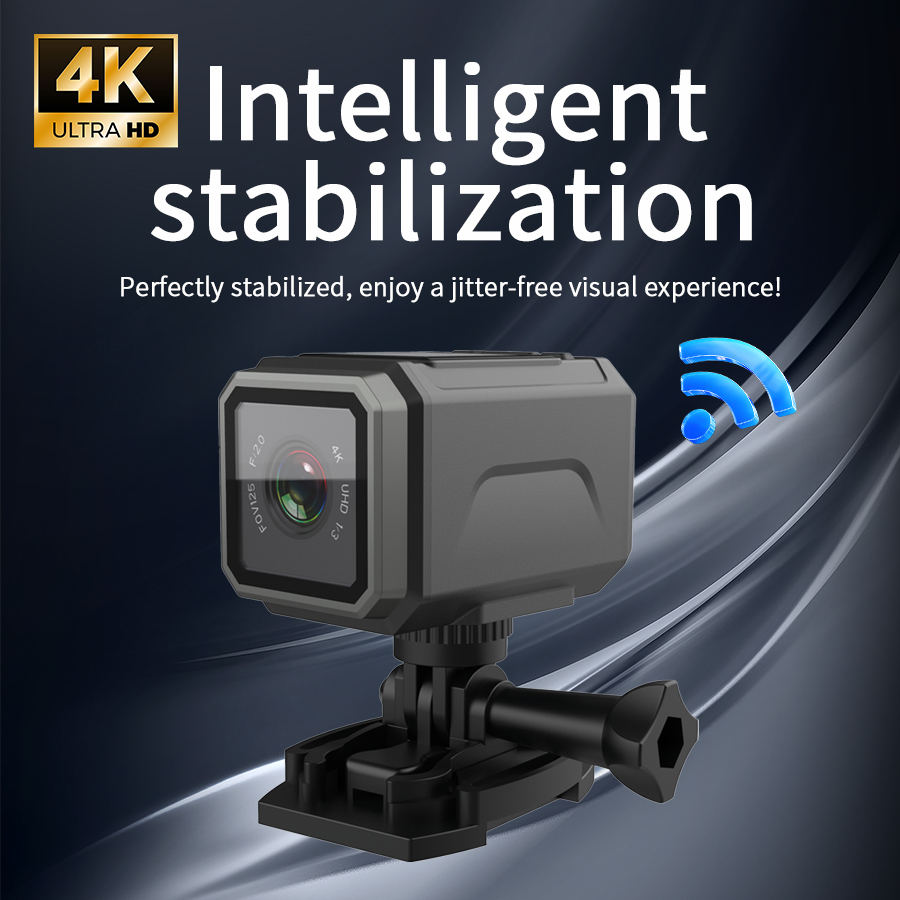 Photography Date - 4K EIS-actiecamera 125 ° Groothoek WiFi