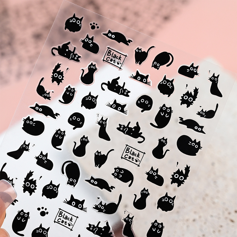 6/12 stuks zwarte kat stickers - Camera Bag Waterproof recensie en prijs