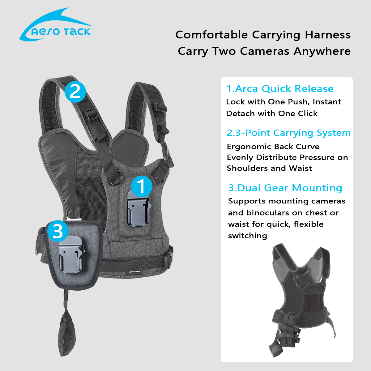 Aero Tack G3 camerariem, dubbe - Photography Zone System recensie en prijs