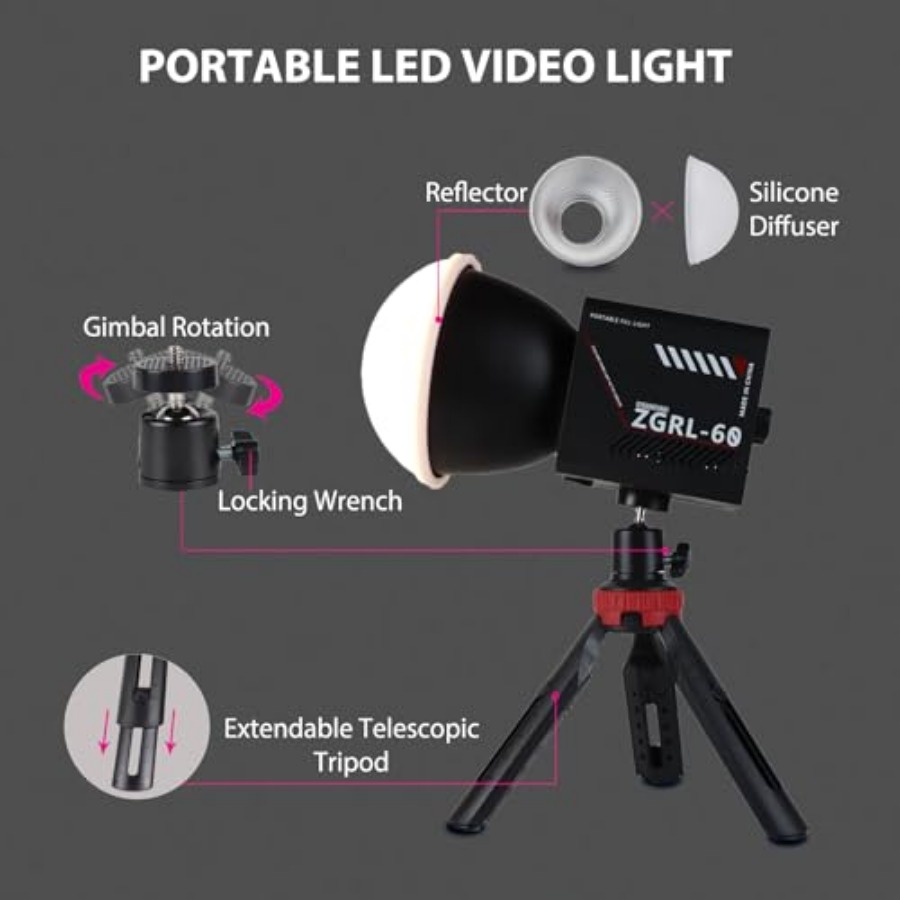 60W COB LED-videolamp Handheld - Photography Videos Free recensie en prijs