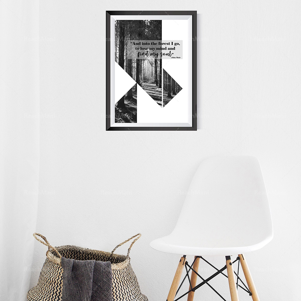 Zwart-wit bosprints/natuurlijk - Photography Quotes Inspirational recensie en prijs